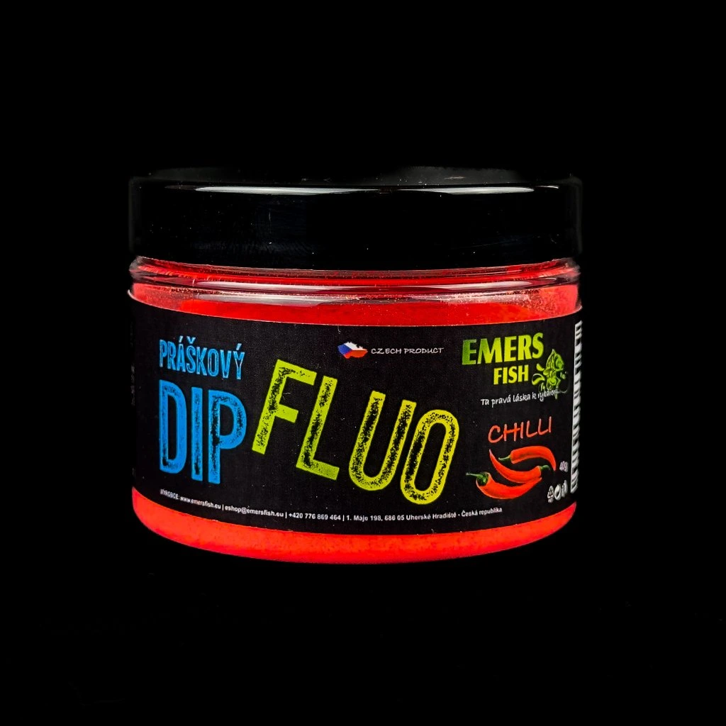 EmersFish Práškový Fluo Dip 40g - Chilli