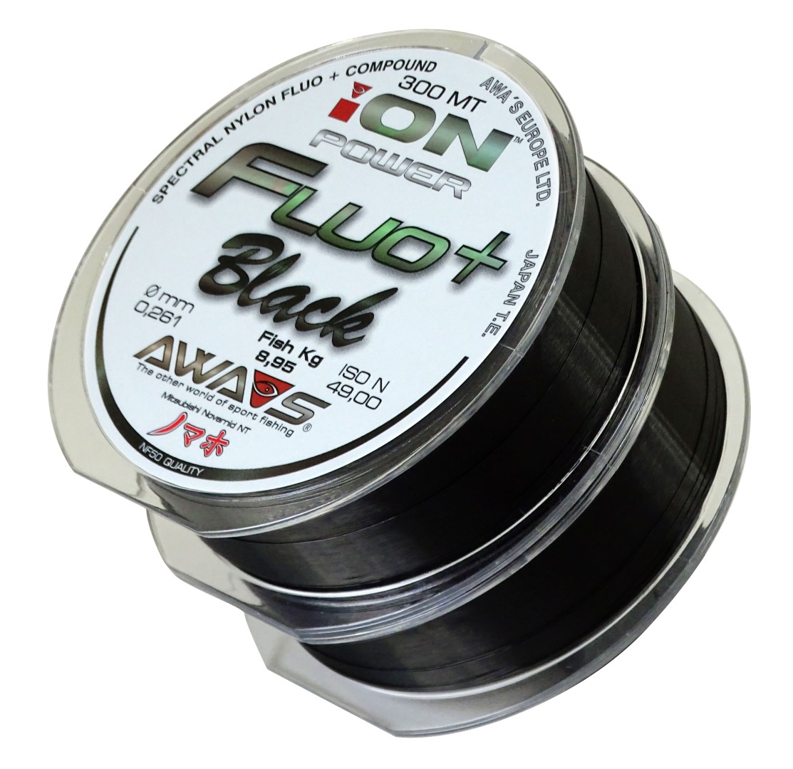 Vlasec AWA-S Ion Power Fluo+ Black - 2X300m/600m 0,286mm 10,97kg