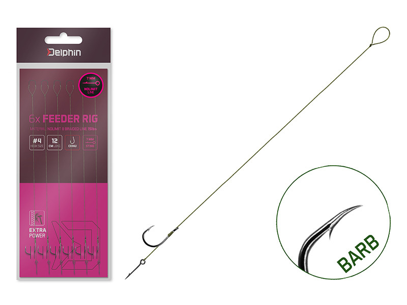 Návazec Delphin NOLIMIT Sting 6ks | 8cm/15lbs/BARB #4/Sting 7mm