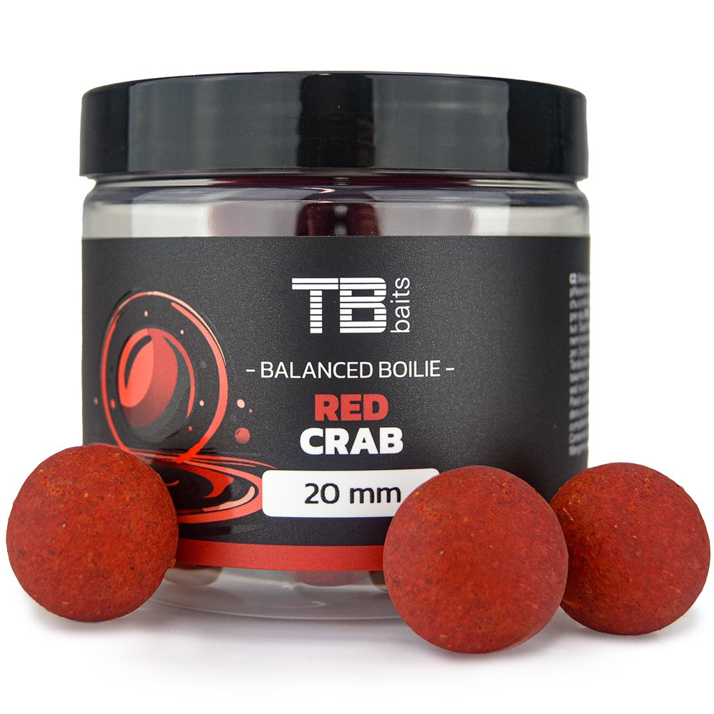TB Baits Vyvážené Boilie Balanced + Atraktor Red Crab 100 g 24mm