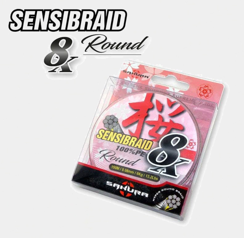 Šňůra Sakura Sensibraid 8X 150m 0,06mm 5kg - Zelená