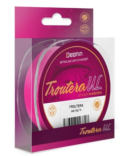 Delphin TROUTERA 8X 130m 0,045mm 4lb - Růžová