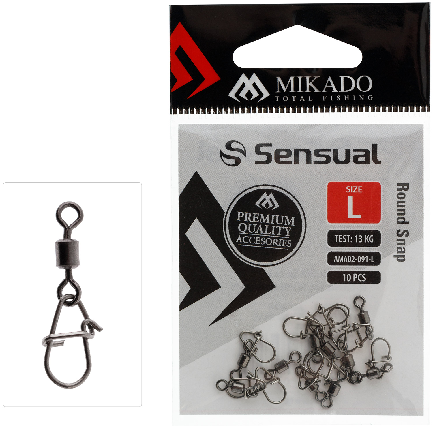 Mikado Obratlík s karabinkou 10ks 13kg Vel. L