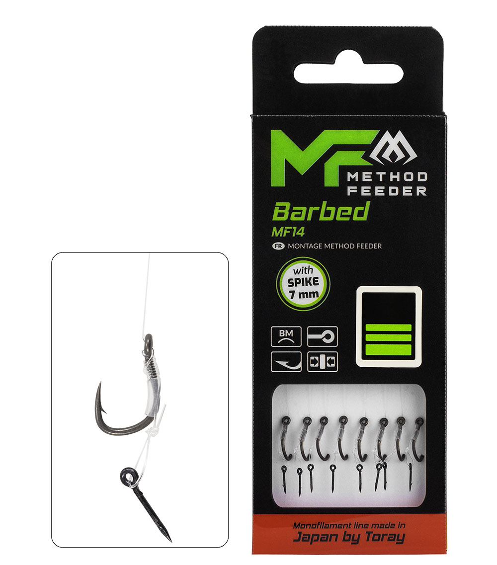 Mikado Method Feeder Rigs 8ks Vlasec 0,20mm 10cm vel. 12