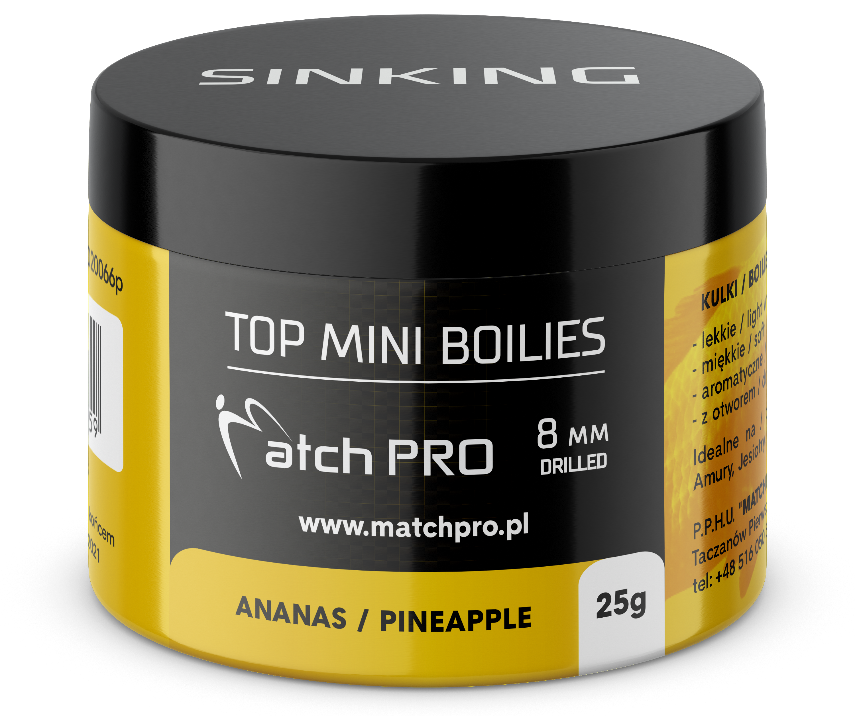 MatchPro Top Mini Boilie 8mm 25g - Ananas