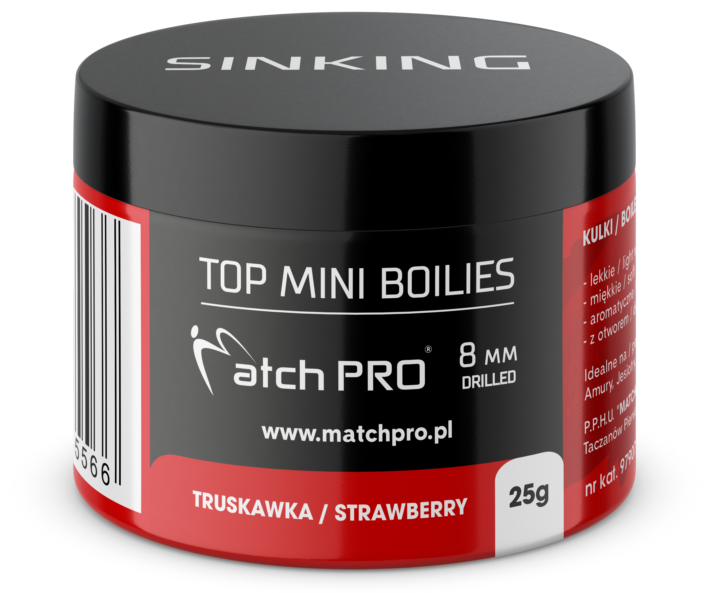 MatchPro Top Mini Boilie 8mm 25g - Jahoda
