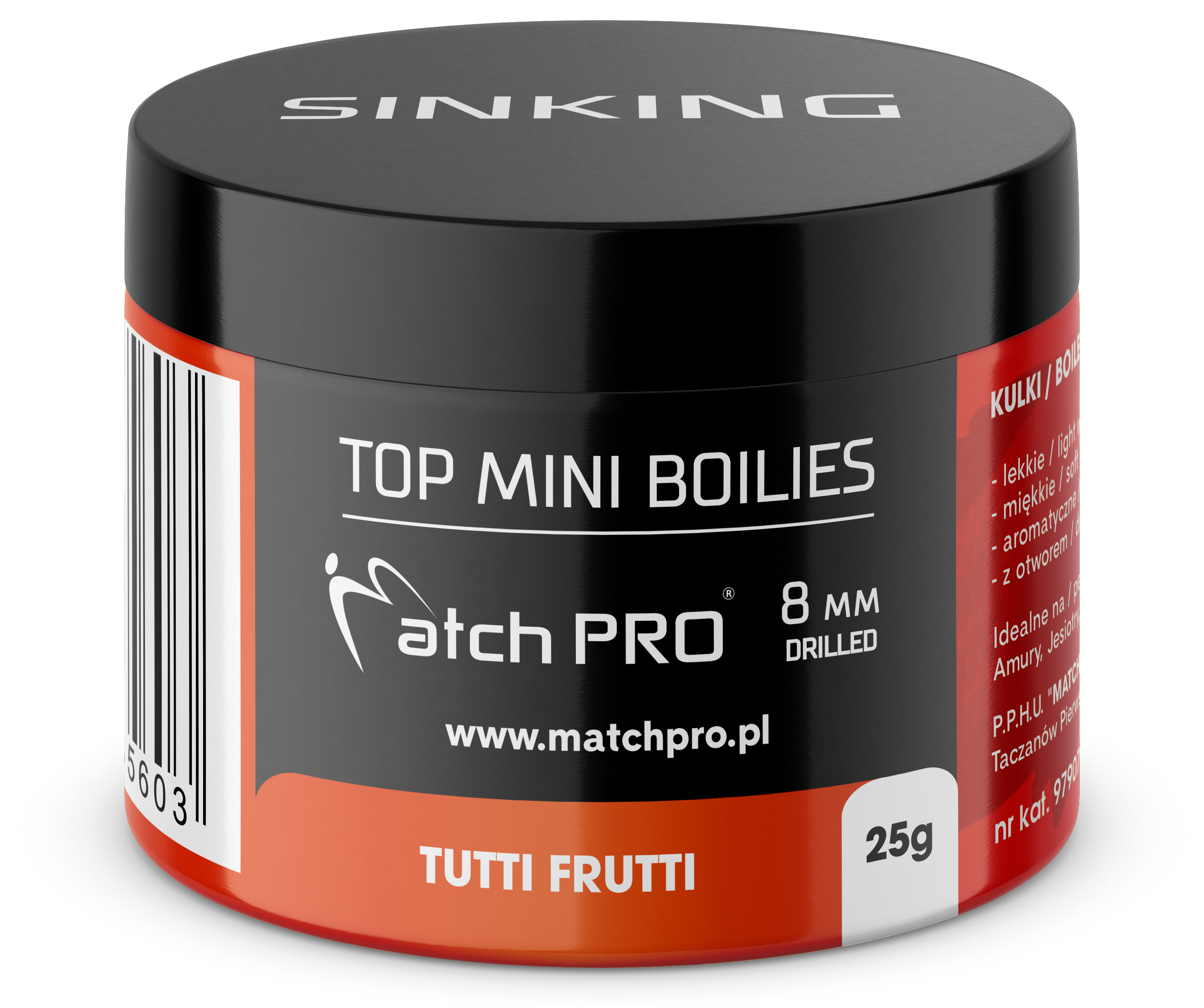 MatchPro Top Mini Boilie 8mm 25g - Tuti Frutti