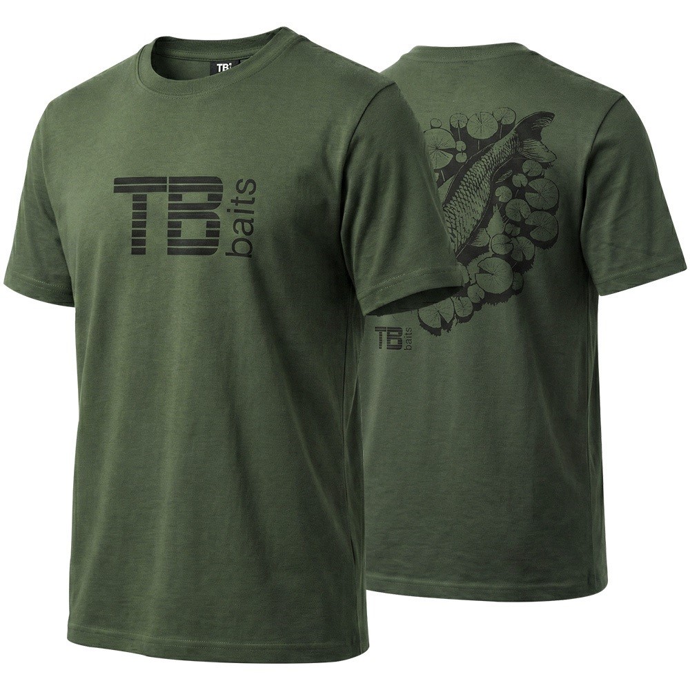 TB Baits Tričko Hidden Carp Green Vel. M