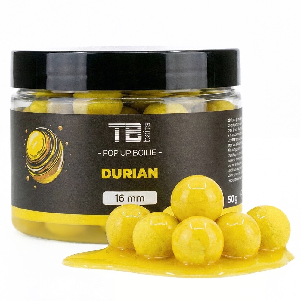 TB Baits Plovoucí Boilie Pop-Up Durian + NHDC 50g 16mm