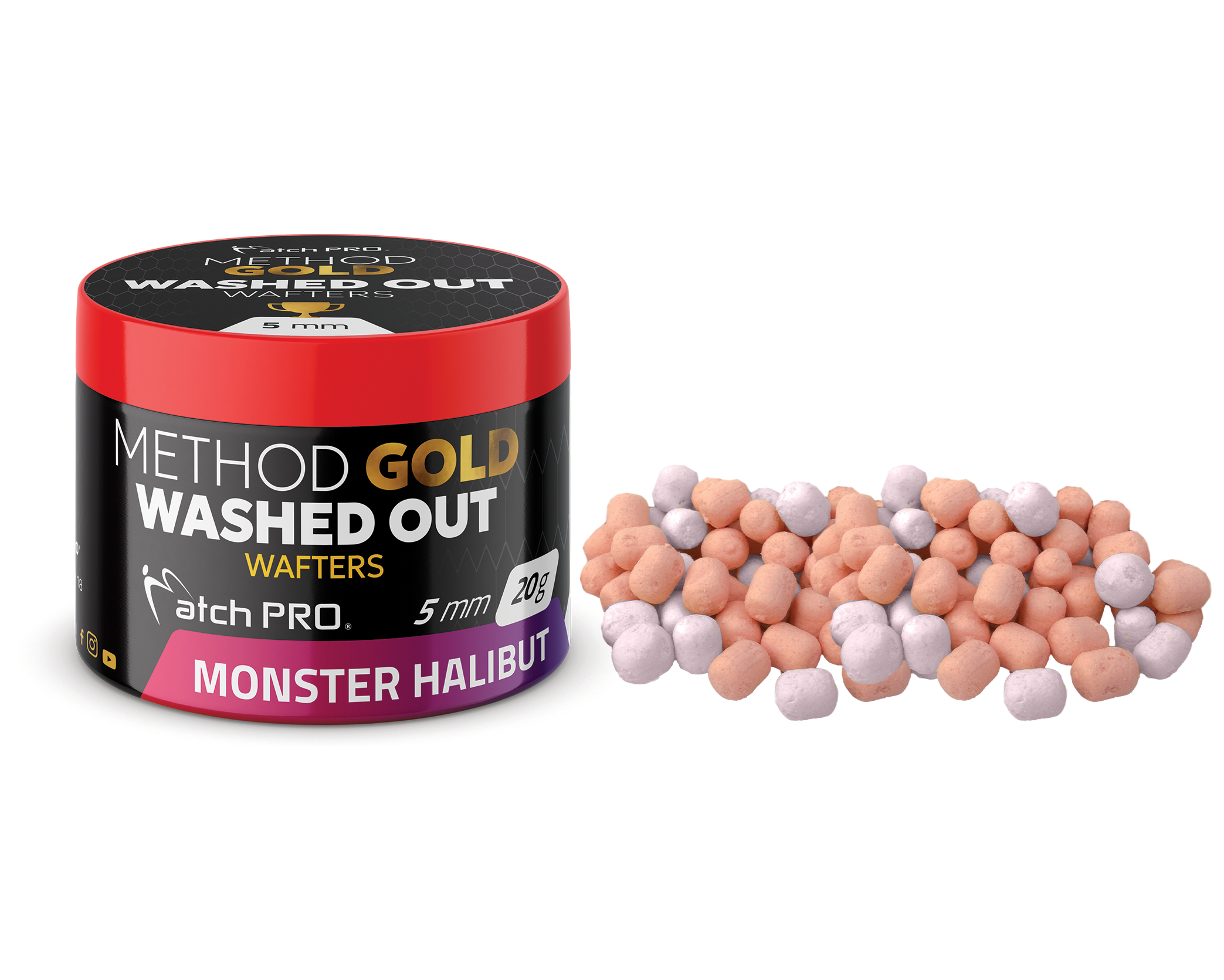 MatchPro Gold Wafters Washed 8mm 20g - Halibut