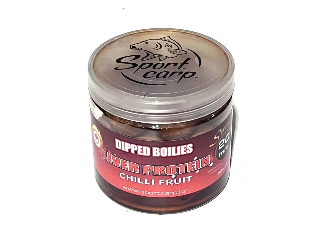 Sportcarp dipovaný boilies Dipped Boilies ø 20 mm 200 ml - Chilli Fruit