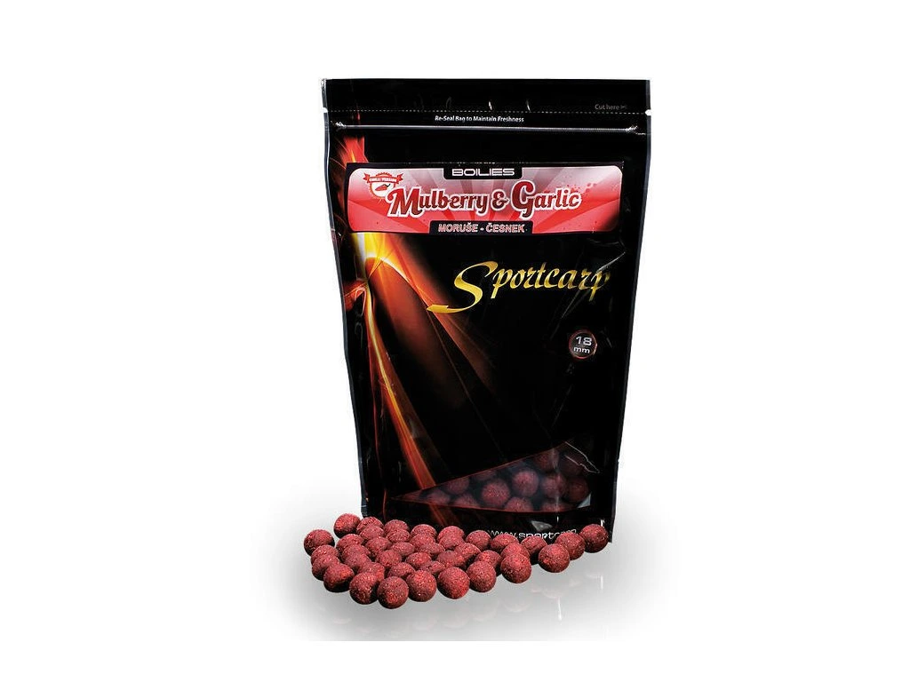 Sportcarp boilies Moruše Česnek 800g 24mm