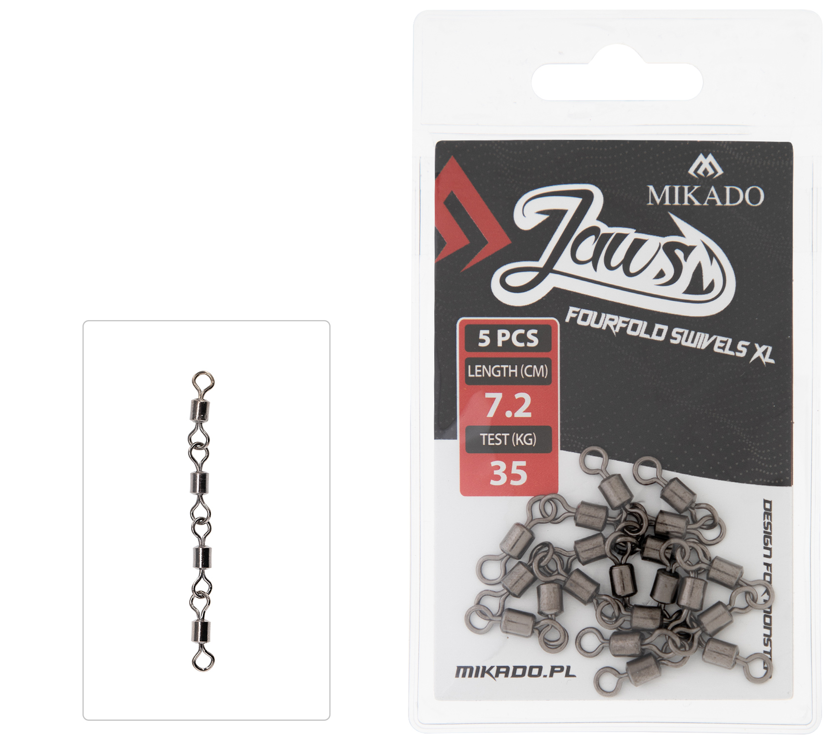 Mikado Jaws Obratlík XL 7,2cm 35kg 5ks