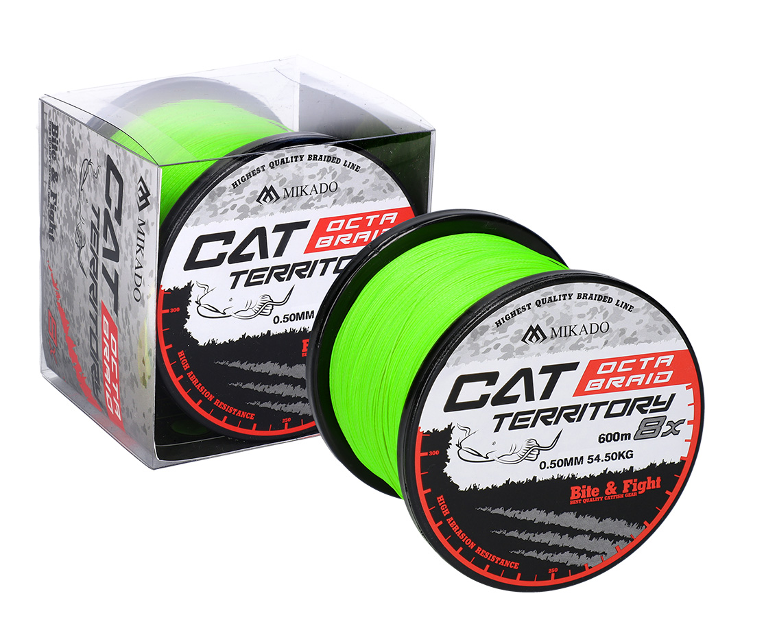 Šňůra Mikado Cat Territory Octa 8X 600m 0,40mm 39,80kg - Fluo