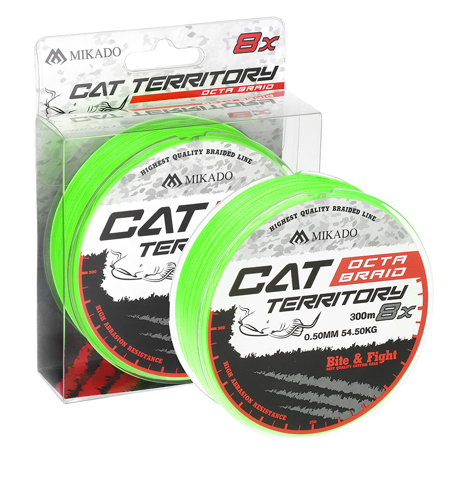 Šňůra Mikado Cat Territory Octa 8X 300m 0,40mm 43,20kg - Fluo