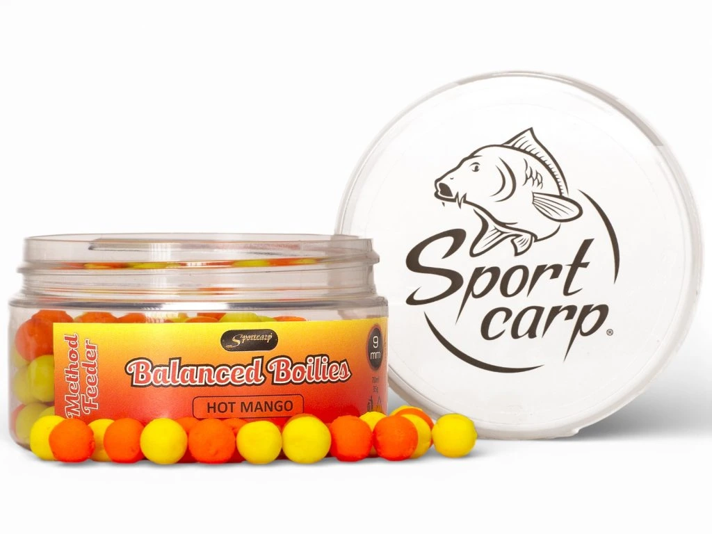 Sportcarp Method Feeder Balanced Boilies 9 mm 70 ml - Hot Mango