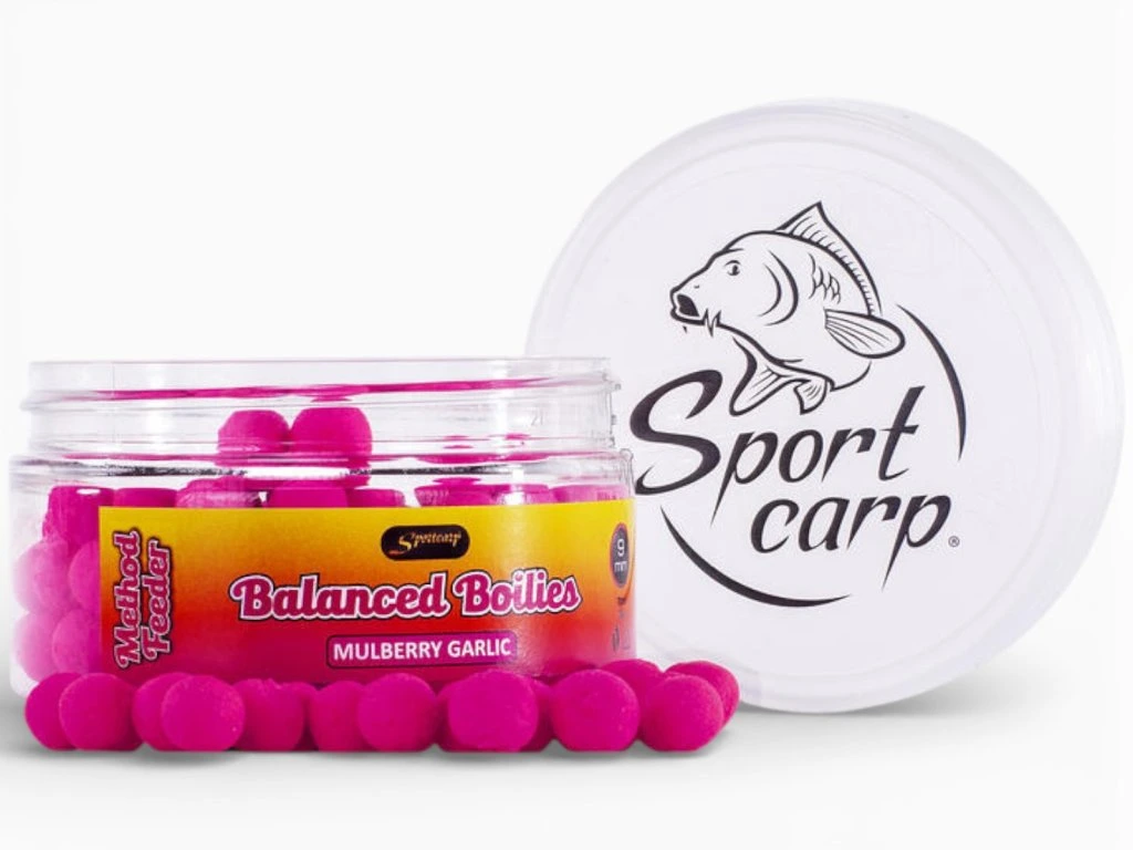 Sportcarp Method Feeder Balanced Boilies 9 mm 70 ml - Mulberry & Garlic