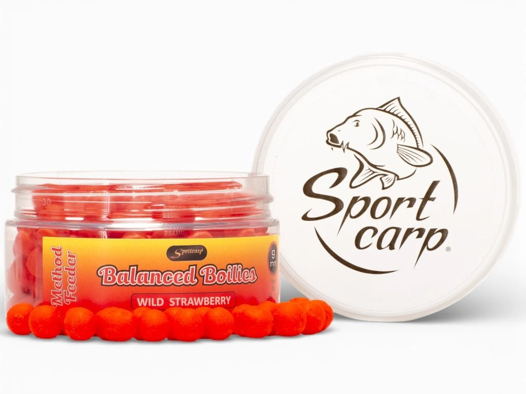 Sportcarp Method Feeder Balanced Boilies 9 mm 70 ml - Wild Strawberry
