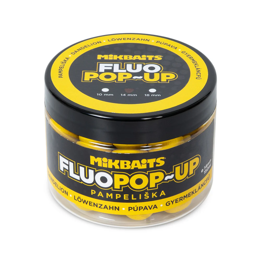 Mikbaits Plovoucí fluo boilie 150ml 14mm - Pampeliška