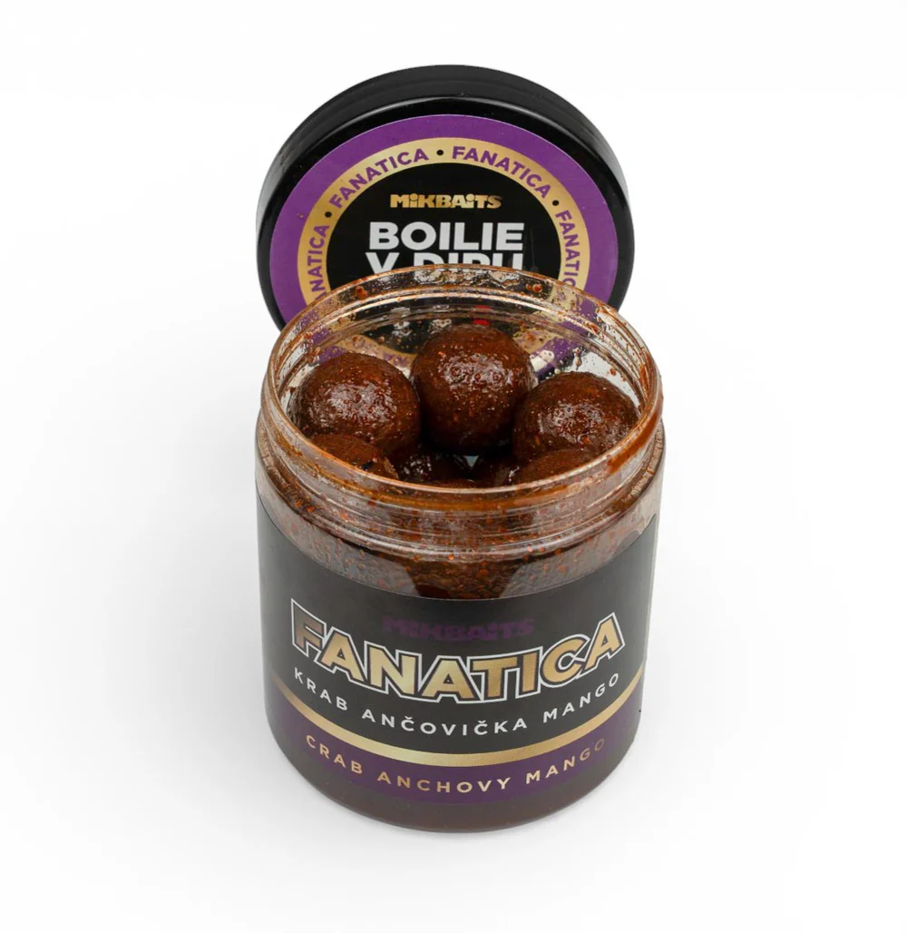 Mikbaits Fanatica boilie v dipu 250ml 24ml - Krab Ančovička Mango