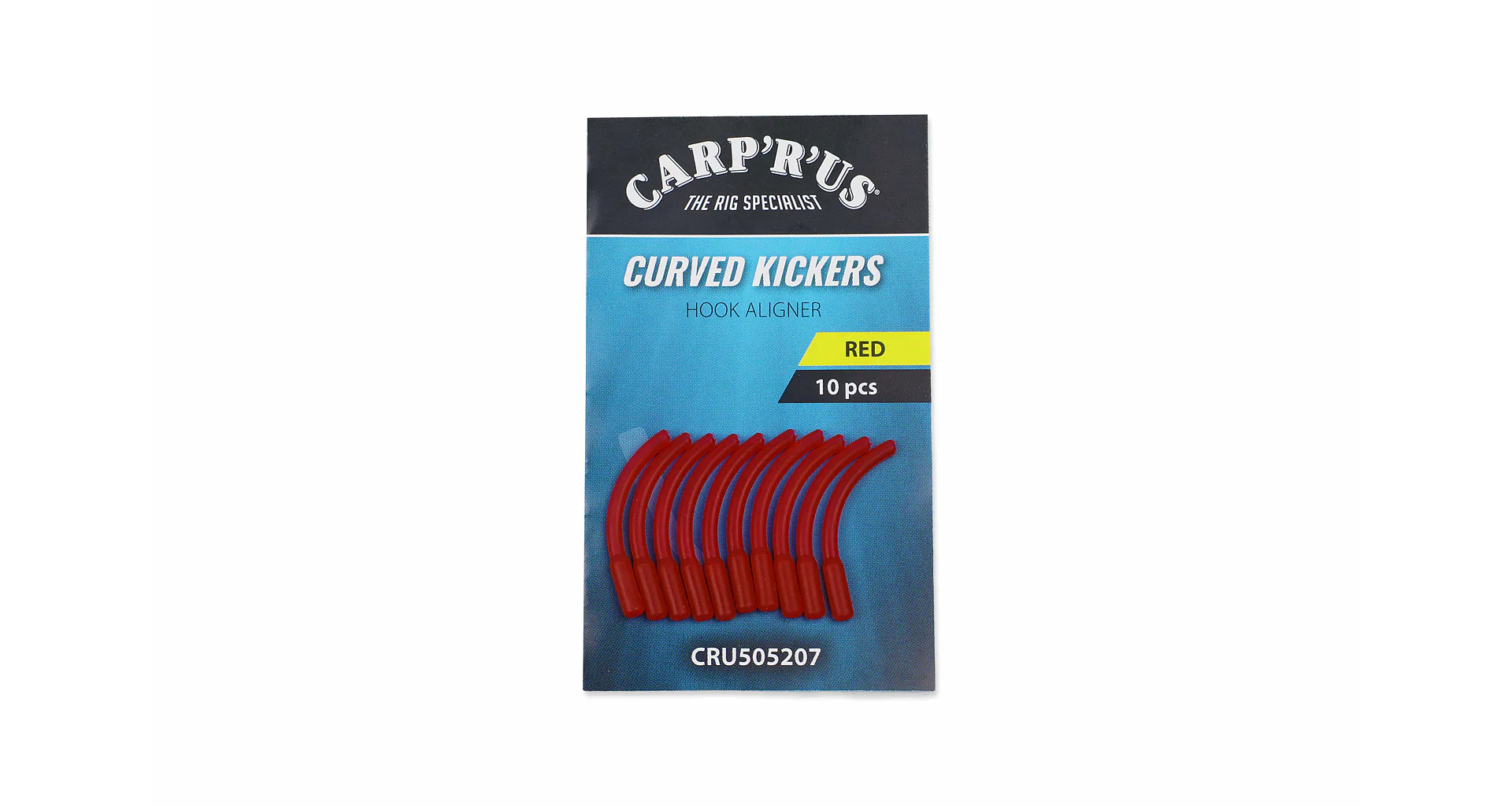 Carp'R'Us Rovnátko Curved Kickers Large 10ks - Red