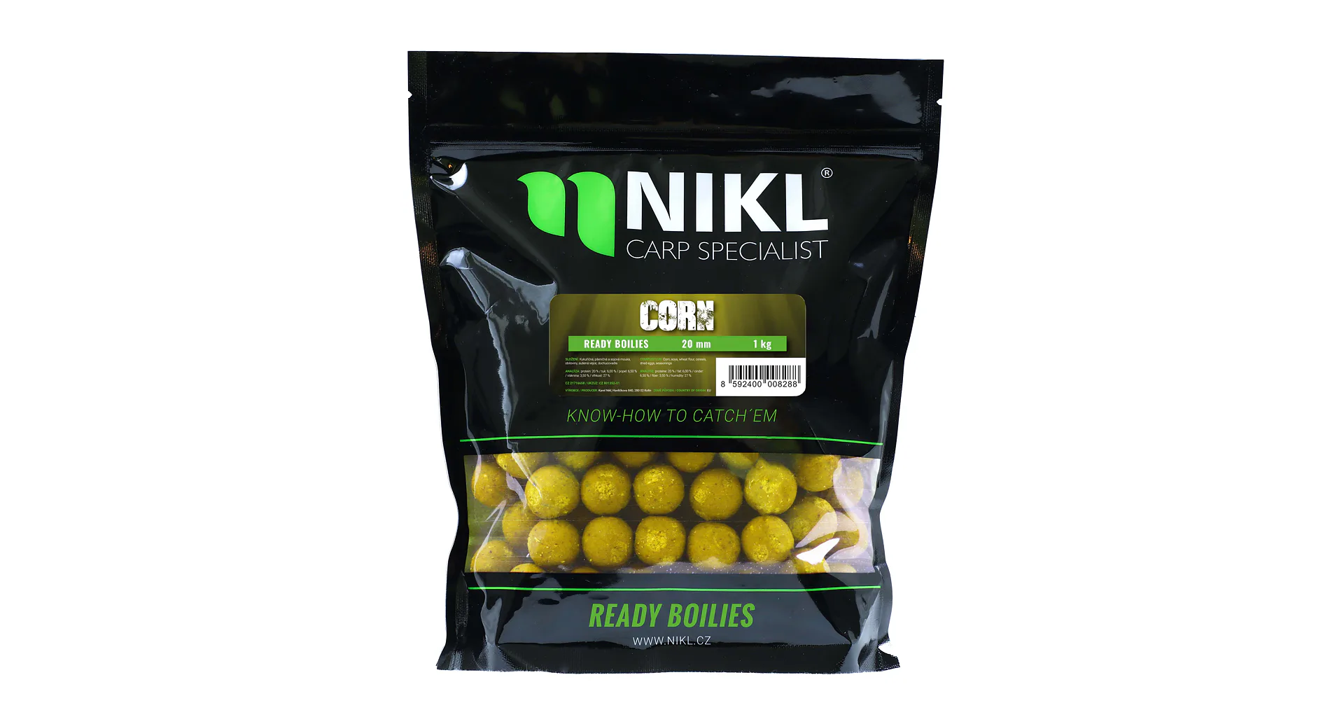 Nikl Ready boilie Corn 1kg 20mm