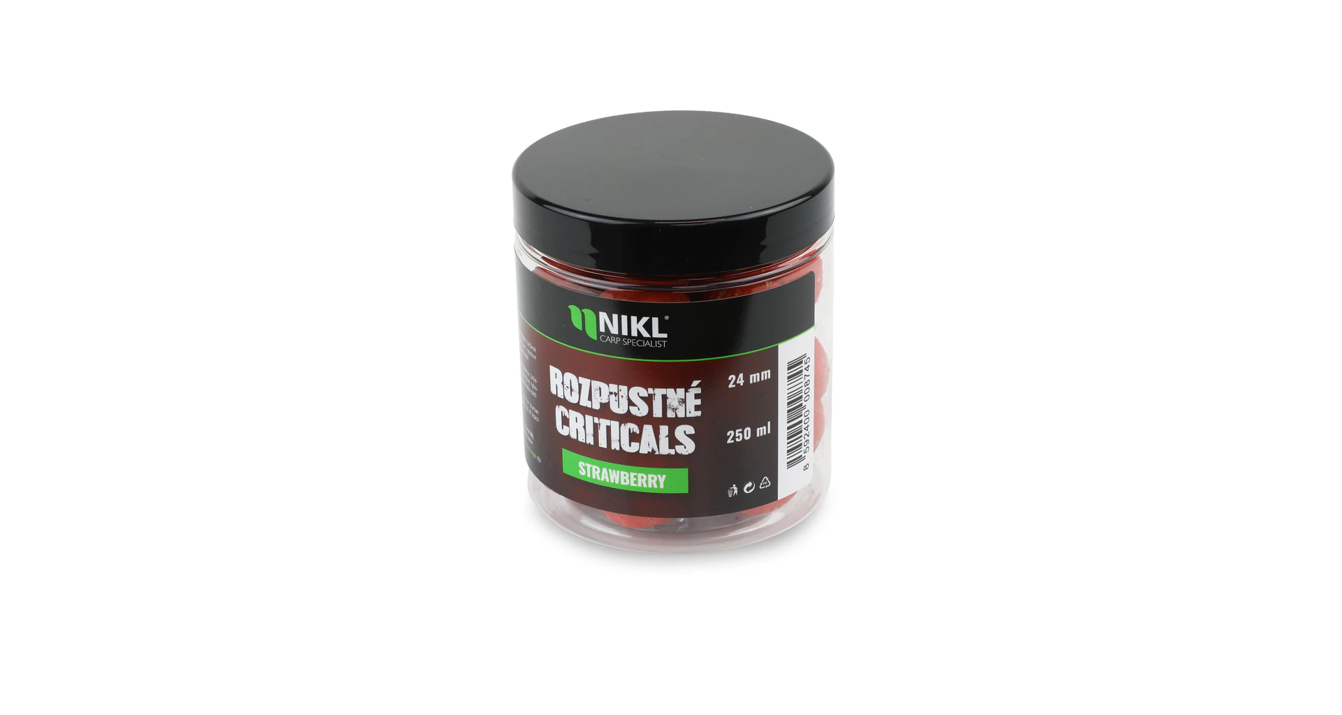 Nikl Rozpustné Criticals boilie Strawberry 250ml 14mm