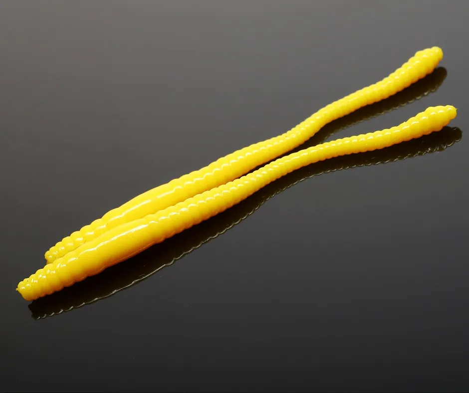 LIBRA LURES Dying Worm 70 – Yellow 007 (Cheese) – 15ks/bal
