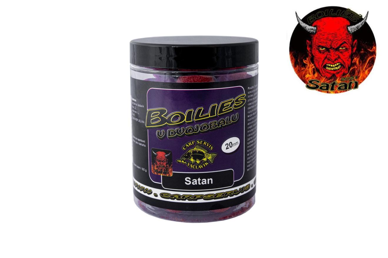 CSV Boilies v Dvojobalu 180g 20mm - Satan