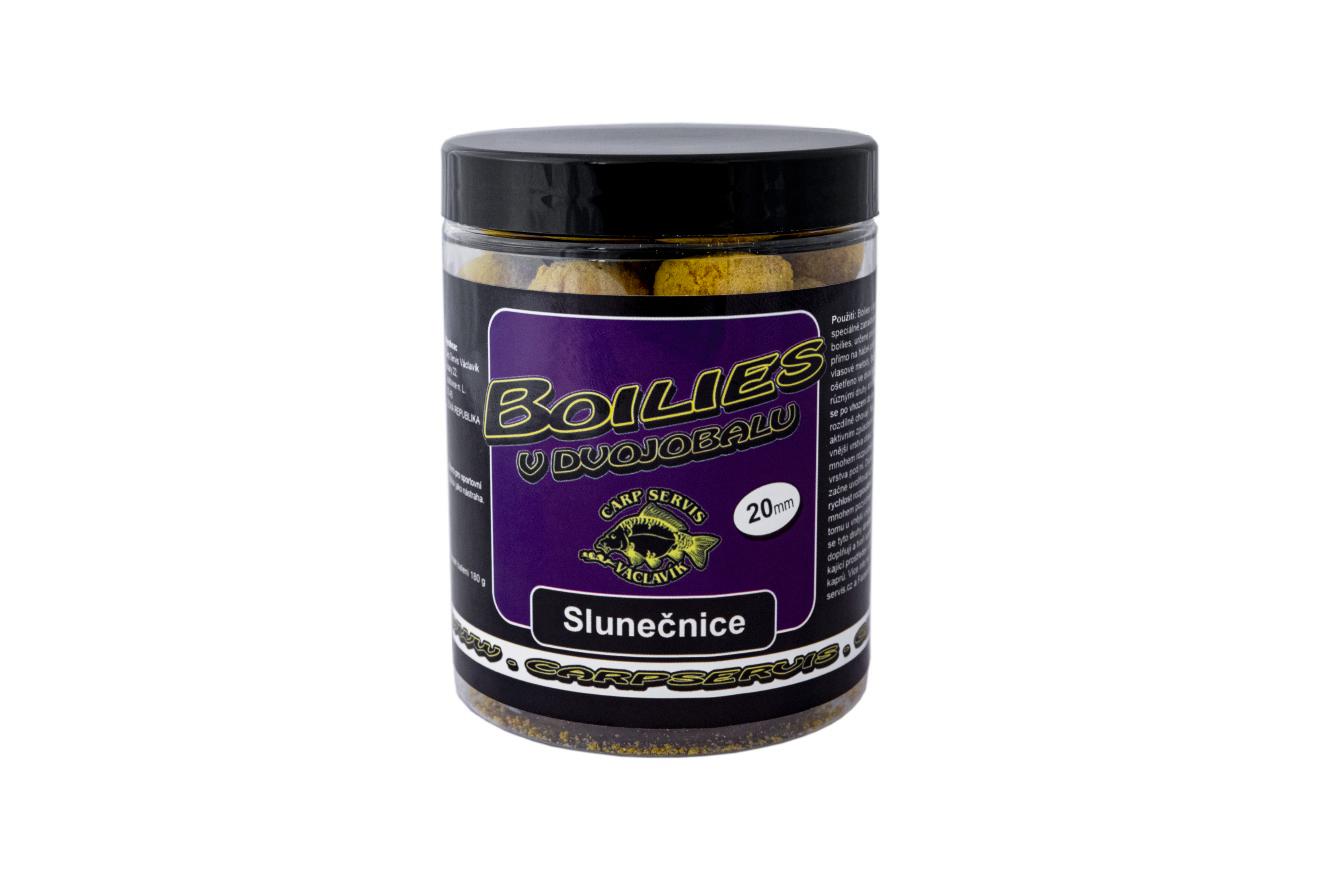 CSV Boilies v Dvojobalu 180g 20mm - Slunečnice