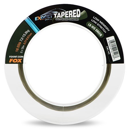 Fox Šokový Vlasec Exocet Pro Tapered Leader 3x12m - 0,33-0,50mm 12-30lb