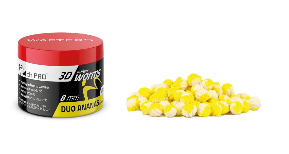 MatchPro Top Worm Wafters Duo 8mm 20g - Ananas