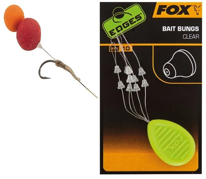 Fox Zarážky Edges Bait Bungs Clear 10 ks