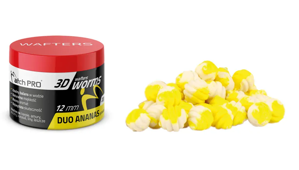 MatchPro Top Worm Wafters Duo 12mm 20g - Ananas
