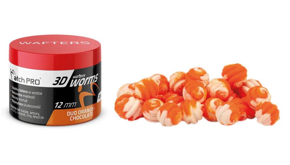 MatchPro Top Worm Wafters Duo 12mm 20g - Pomeranč/Čokoláda