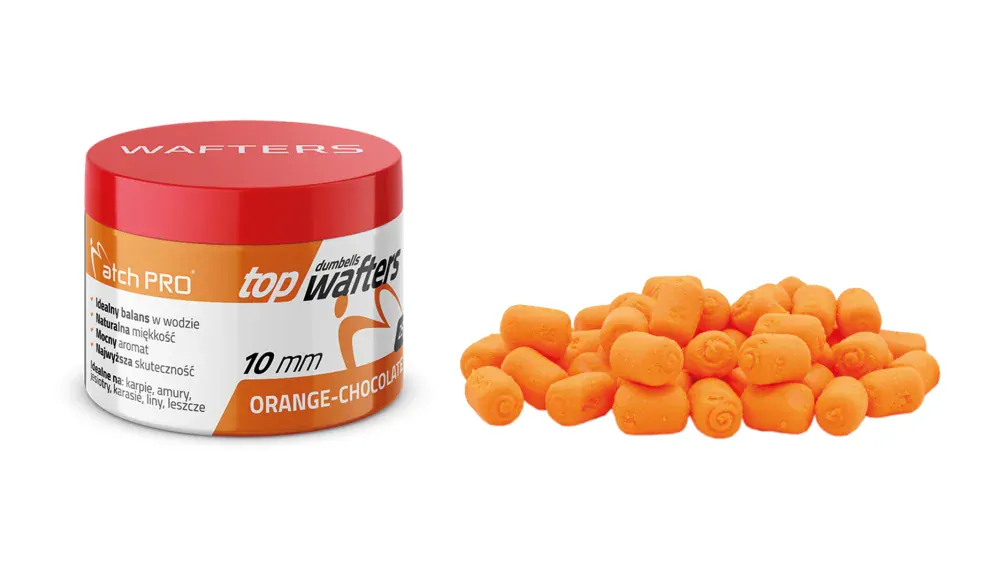 MatchPro Top Dumbells Wafters 10mm 25g - Pomeranč/Čokoláda