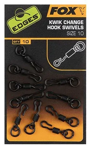 Fox Obratlíky Edges Kwik Change Hook Swivels vel. 10