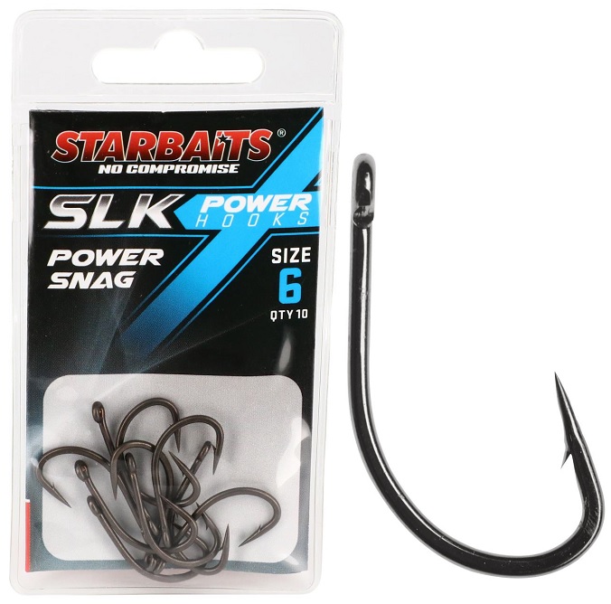 Starbaits Háček Power Hook PTFE TEFLON Power Snag 10ks