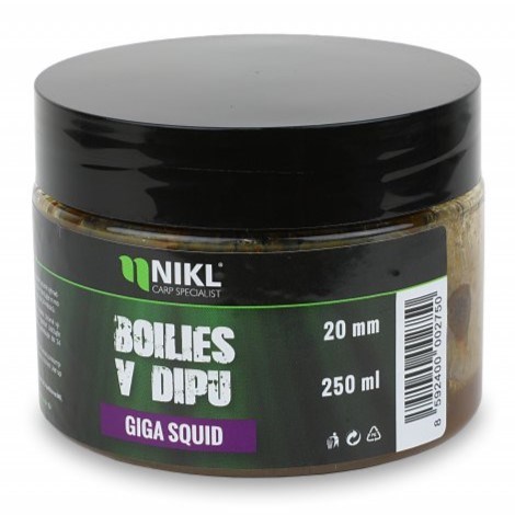 Nikl Boilies V Dipu Giga Squid 250g 20mm