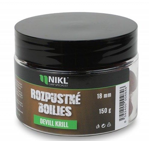Nikl Rozpustné Boilies Devill Krill 150g 20mm