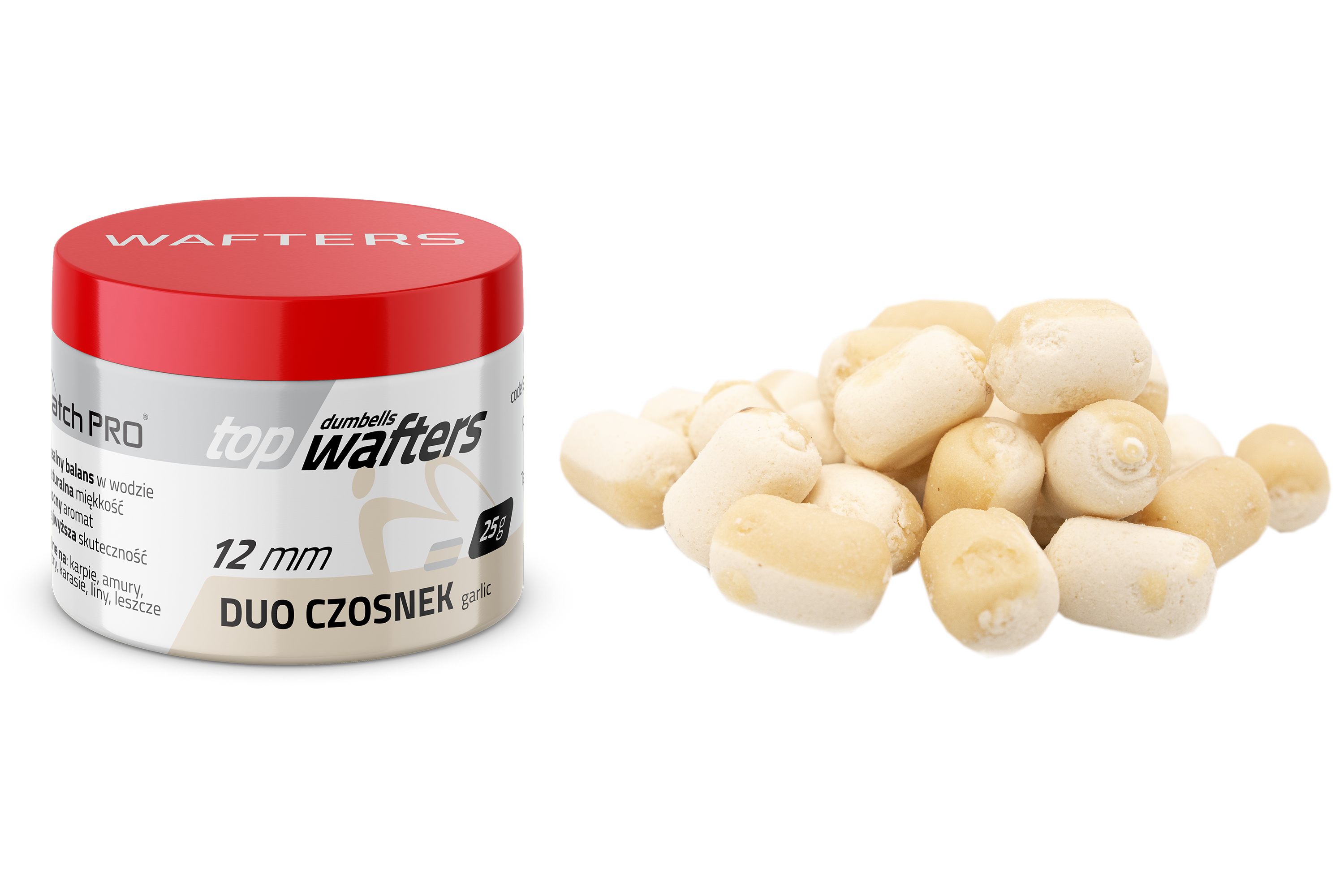 MatchPro Top Dumbells Wafters 12mm 25g - Česnek