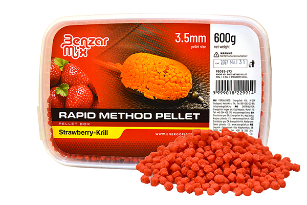 Benzar Mix Rapid Method Pellet 600g 3,5mm - Jahoda-Krill