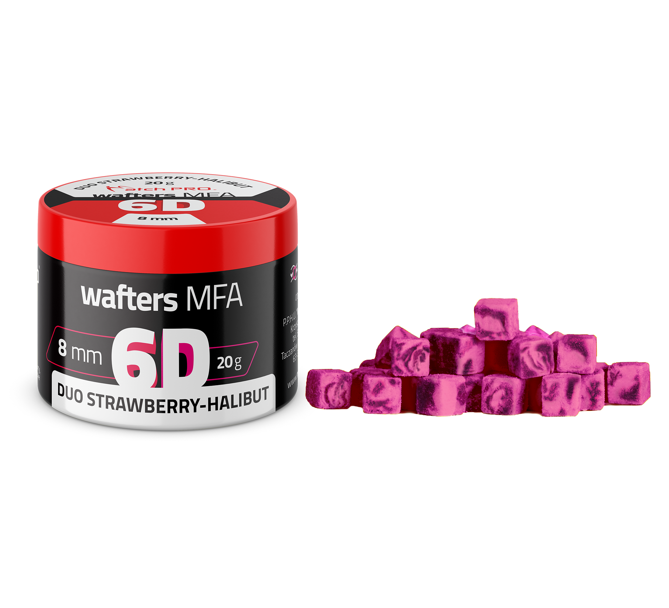 MatchPro 6D Wafters MFA Duo 8x8mm 20g - Jahoda/Halibut