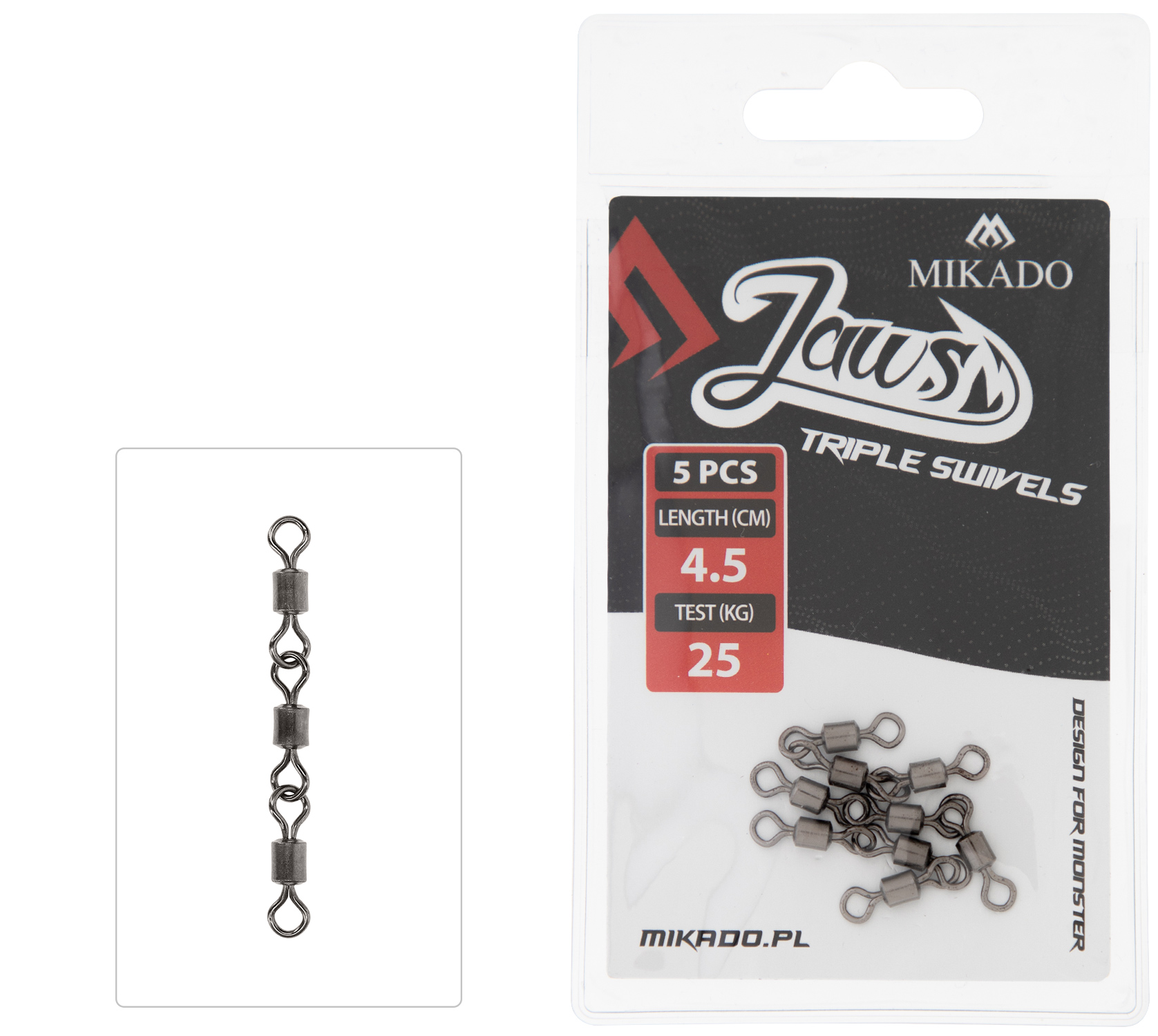 Mikado Jaws Obratlík 4,5cm 25kg 5ks