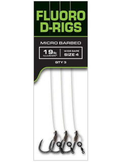 Fox Návazce Carp Ready Rigs Fluoro D-Rig 3 ks 19lb Vel. 4