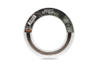 Fox Návazcový vlasec Soft Steel Fleck Camo Leader 100m 0,50mm 15,9kg