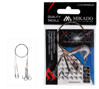 Mikado Ocelové Lanko Trojháček 40cm 10kg 2ks