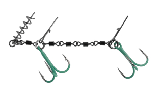 Mikado Jaws Double Evo Stinger Fluo 1ks 25kg Trojháček Vel. 1/0