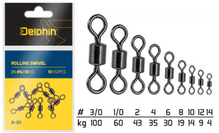 Delphin Rolling Swivel A-01/ 43kg 10ks Vel. 2