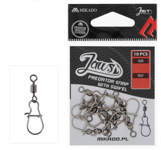 Mikado Obratlík s karabinkou Jaws 10ks Vel. L